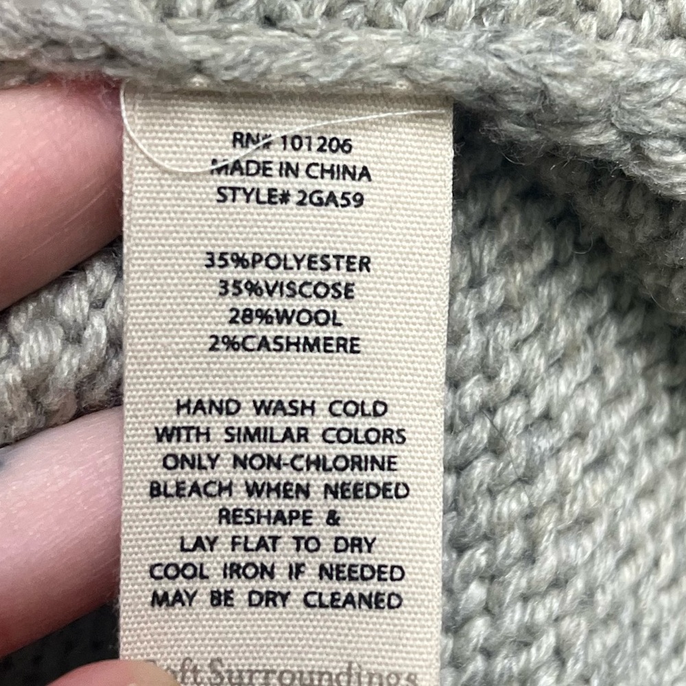 NEW Soft Surroundings Shawl Collar Cardigan size small wool cashmere blend women - Picture 6 of 9